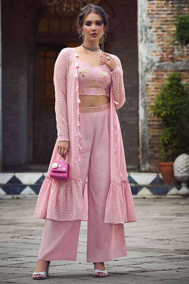 Short Kurta with Slit Pants