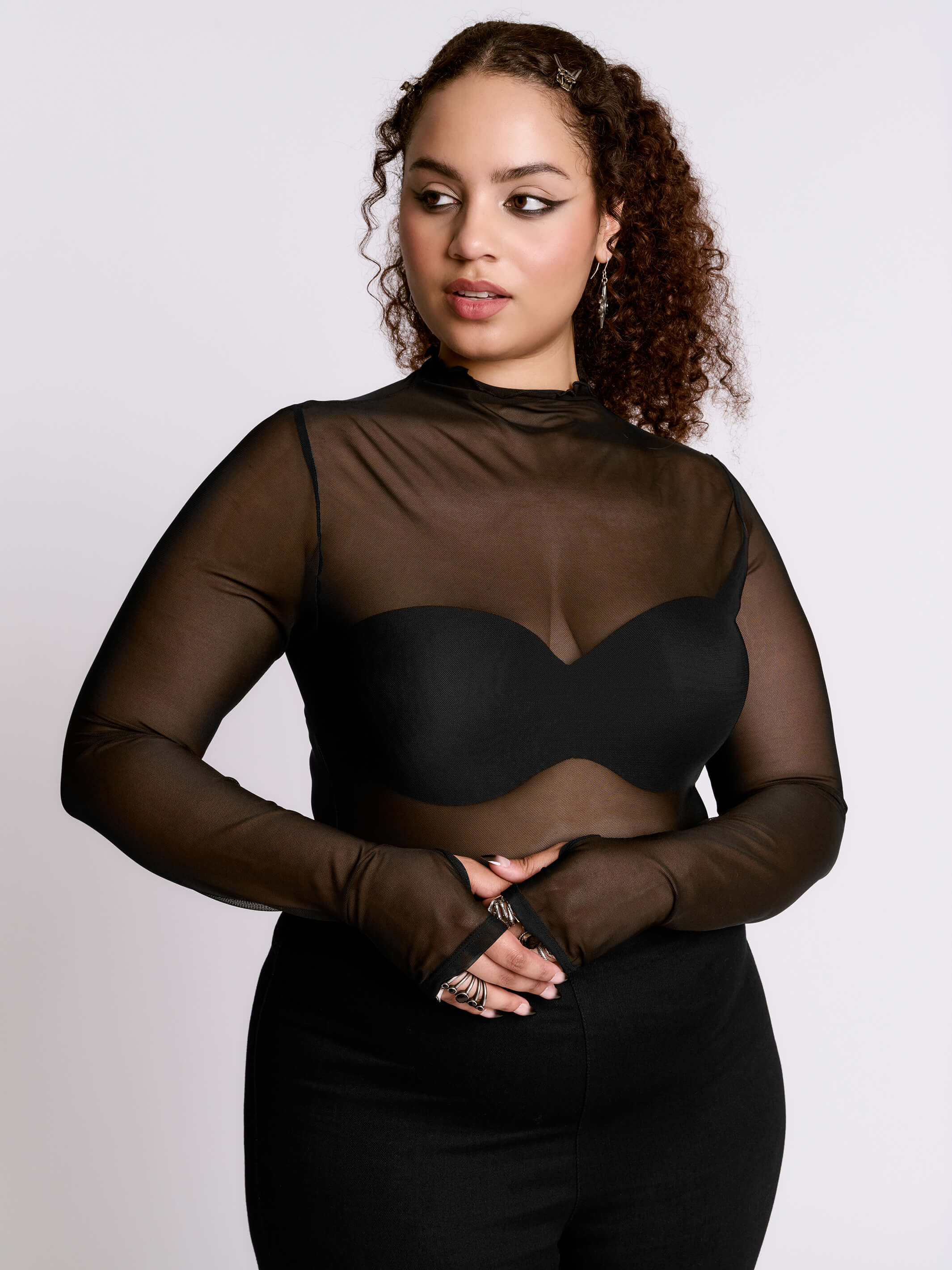 Sheer Mesh Tops for Women