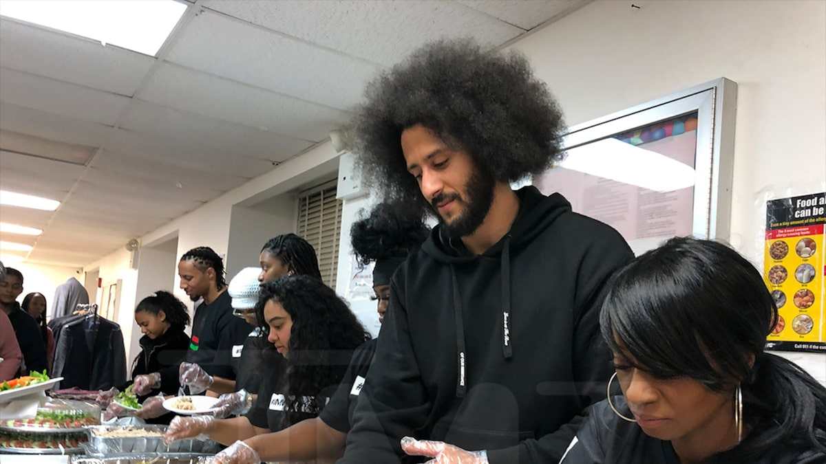 Colin Kaepernick Spent Super Bowl Serving Meals and Suits to the Needy